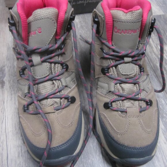 Bearpaw Women's Waterproof Pink & Brown Hiking Boot - Picture 3 of 5
